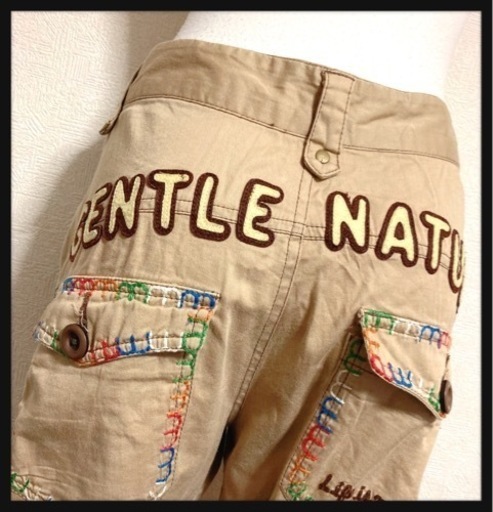 ご購入者様決定꒰rough꒱ラフ ヒップロゴ ハート刺繍 チノパンツ 夢可愛いボトムス ズボン