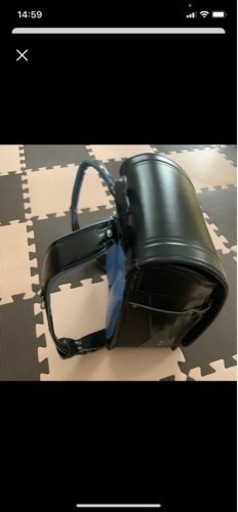 クラリーノランドセル　黒×青　日本製