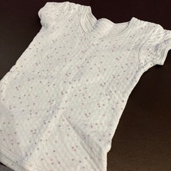 半袖シャツ　女の子 長袖 キルト インナー120cm の画像