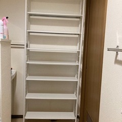 受付終了。スチールラック白　高さ200以上　引取日9/30-10...