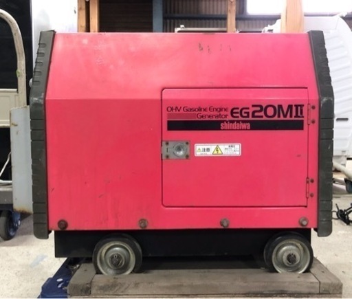 KOG-025 防音型発電機　ガソリンエンジン　EG20M2-B 新ダイワ 動作未確認 ジャンク扱い 