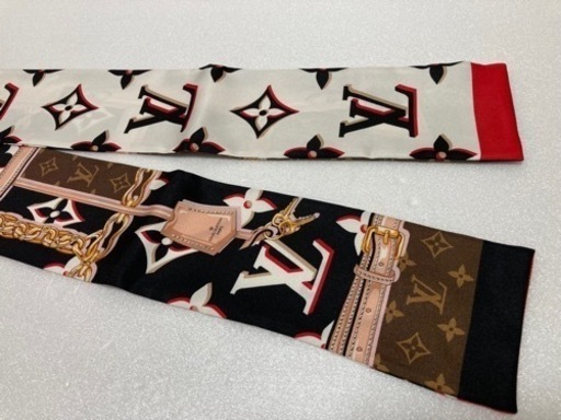LOUIS VUITTON ルイ・ヴィトン　M76733 スカーフ　新品同様　ホワイト・ネイビー　正規品