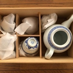 【値下げ】本場中国　景徳鎮　蛍焼　茶器セットの画像