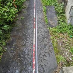 レベル　バカ棒　測量　定規　建築工事の画像