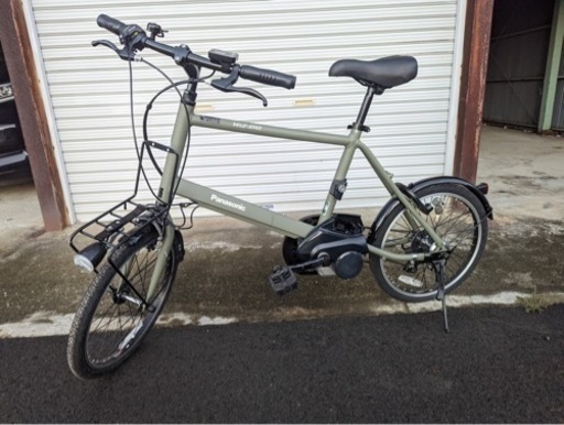 2021年購入・低走行★パナソニック電動アシスト自転車★ベロスターミニ★マットオリーブ