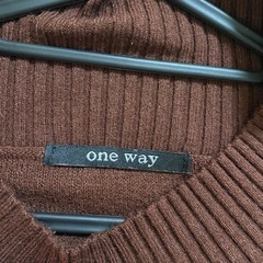 【数回着用】one way ミドル丈ニッボトルネック Mサイズの画像
