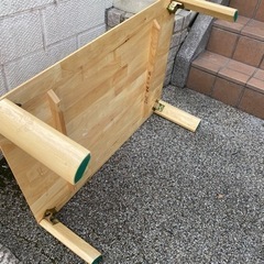 天然木　折りたたみテーブル　美品の画像