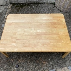 天然木　折りたたみテーブル　美品の画像