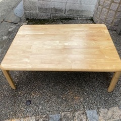 天然木　折りたたみテーブル　美品の画像