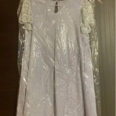 【急募！】美品　袖レース２ＷＡＹワンピース  レースワンピース　結婚式　パーティーの画像
