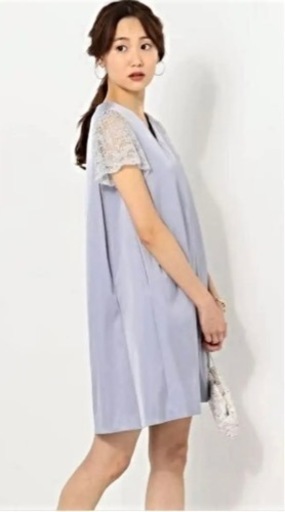 【急募！】美品　袖レース２ＷＡＹワンピース  レースワンピース　結婚式　パーティー