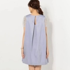 【急募！】美品　袖レース２ＷＡＹワンピース  レースワンピース　結婚式　パーティーの画像