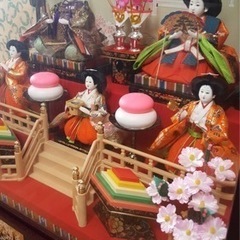 雛人形ガラスケース入り(美品)の画像