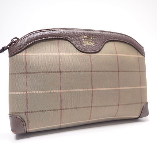 AA920 バーバリー BURBERRY チェック ポーチ 小物入れ