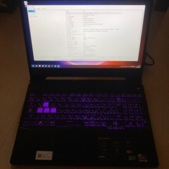 ゲーミングノートパソコン TUF Gaming A15 フォートレス・グレイAMD Ryzen 7の画像