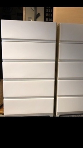 5段チェスト　2つセット　プラスチック