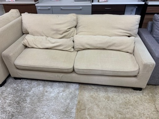 【リサイクルサービス八光　田上店　　配達・設置OK】RELAX FORM　ベージュ　　３人掛けソファ