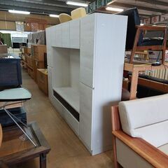 【愛品倶楽部柏店】　ニトリ　Nウォーレン１５０セット＆ウォーレン４０－２Ｄ　壁面ユニットキャビネット左右セット　白