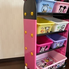 ミニーちゃん　おもちゃ収納　収納ラックの画像