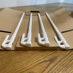 【新品】鍛造ペグ エリッゼステーク 38cm 4本セット ホワイトの画像