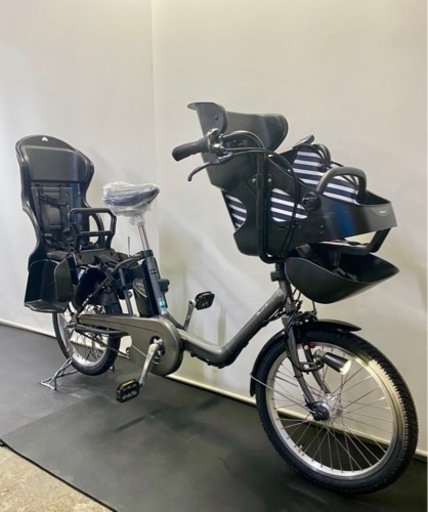 関東全域送料無料 保証付き 電動自転車　パナソニック　ギュットミニ　20インチ 3人乗り 8.9ah 銀