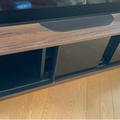 もらってください！テレビ台（55インチTV載せてました）