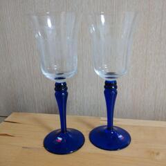 ★美品★チェコ製ボヘミアンペアワイングラス