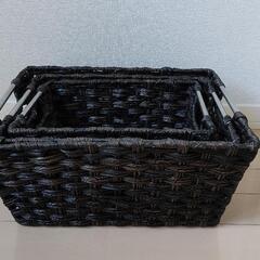 入れ子 ボックス カゴ 取手付き 3個セットの画像