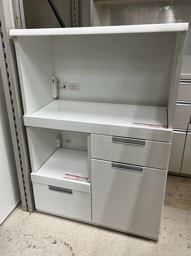 NITORI/ニトリ レンジボード 食器棚 ミドルタイプ DAHLIA 80MRB-WH【ユーズドユーズ名古屋天白店】J2115
