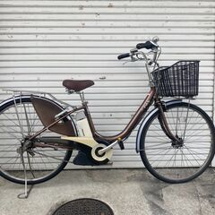 地域限定送料無料　ヤマハ　パス　新基準　子供乗せ　4AH　茶　アシスタ　ビビ　神戸市　電動自転車　