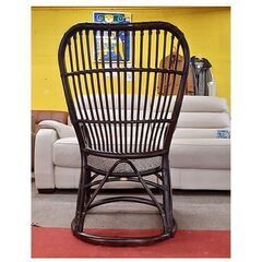 札幌【Kazama ラタンチェア ハイバック】アジアン家具 バリ家具風 籐家具 F