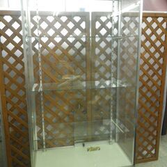 昭和アルミ　透明ガラス製ショーケース 幅900奥行450高さ1528mm業務用ガラスケース ショーケース | スズキ陳列