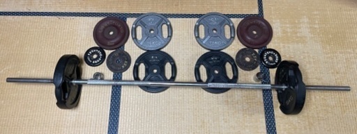 バーベルセット 合計80キロ 重さ調節が可能