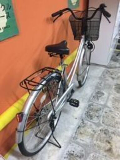 《レンタサイクル店使用　自転車整備士整備済み！》NO150中古車　26インチ　シティサイクル 　シルバー
