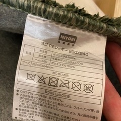 決定　ニトリ　絨毯　緑の画像