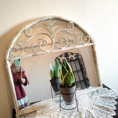 【ご成約中】アンティーク調アイアンミラーの画像