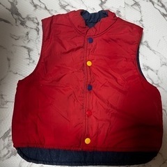 ホットビスケッツ リバーシブル ダウンベスト　ミキハウスの画像