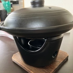 受け渡し方決定　懐石陶器製陶板焼コンロ付セット