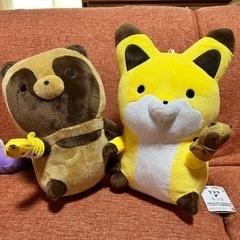 タヌキとキツネ ぬいぐるみ