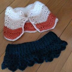 手編みの付けえりです。