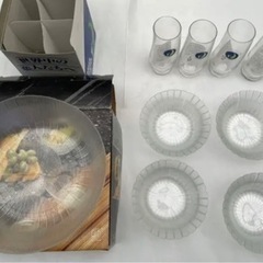 宝酒造グリーンバナナグラス4個インドネシア製CURIOガラス大小...
