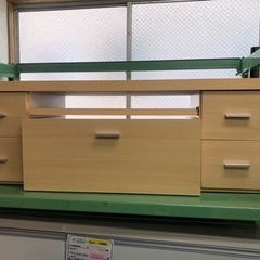 【リサイクルサービス八光　田上店　配達・設置OK】ナチュラルベージュ　収納付きテレビボード　50型まで対応