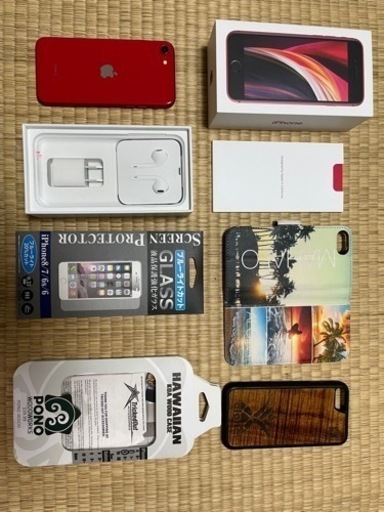 iPhoneSE2第二世代128GB&スマホケース✖️2&保護ガラスフィルム