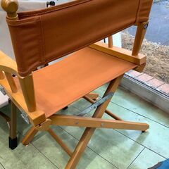 【トレファク花小金井】ディレクターズチェア 井端工芸 アウトドアチェア オレンジ 汚れ有 中古家具 武蔵野市 小平市 小金井市 国分寺市 杉並区 買取 販売の画像