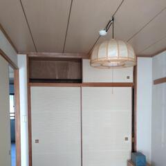 和紙の3灯照明の画像