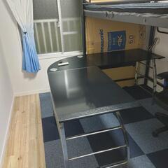 ガラスＬ字デスク【終】の画像