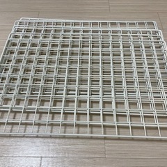 ワイヤーネット 7枚 網 収納 フック多数付きの画像