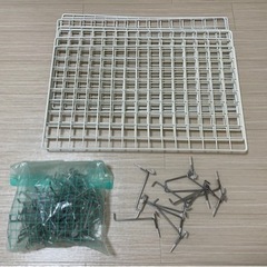 ワイヤーネット 7枚 網 収納 フック多数付きの画像