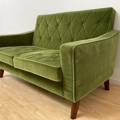 カリモク60    ロビーチェア モケットグリーンの画像