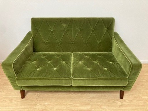 カリモク60    ロビーチェア モケットグリーン